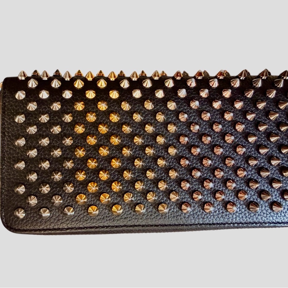 Christian Louboutin Black Multicolor Studded Wallet